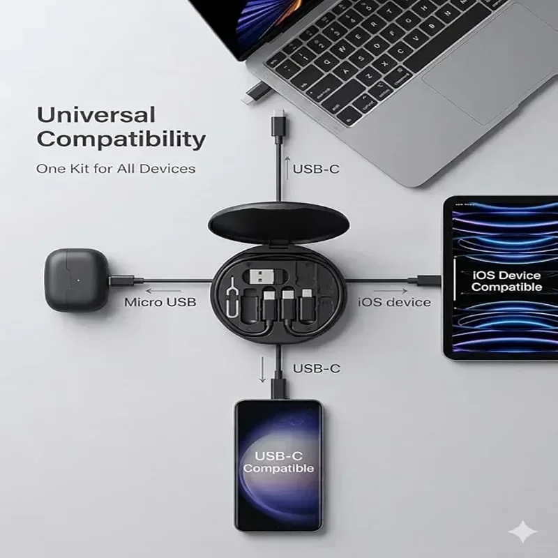 60W Fast Charging Cable Kit, B - Micro Usb Cable ulasan dan harga