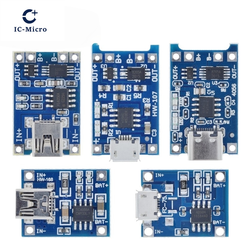 1/5PCS 5V 1A Micro/Type-c/Mini - Tp4056 Module ulasan dan harga