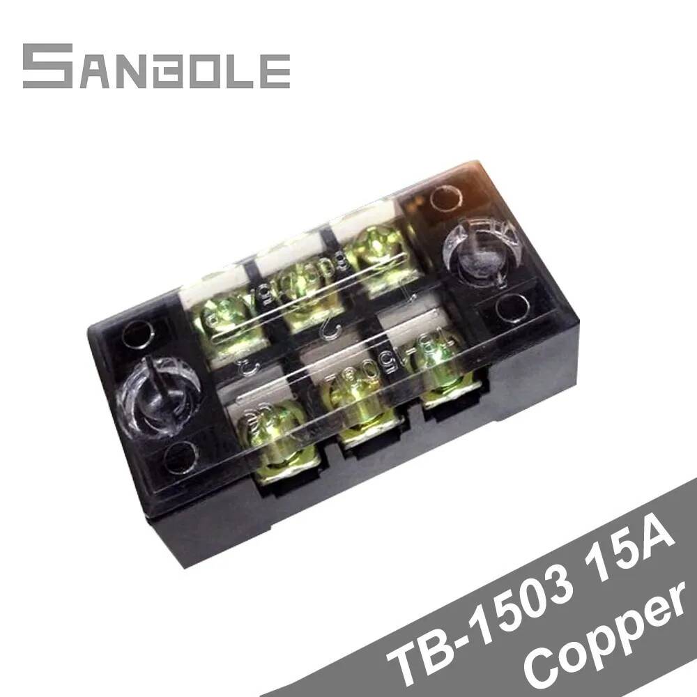 10pcs Dual Row Copper TB-1503  - Screw Terminal Block ulasan dan harga